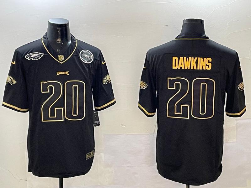 Men Philadelphia Eagles 20 Dawkins black 2025 Nike NFL jersey style 011